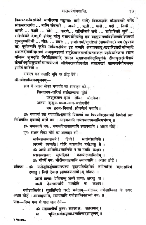 Kalsarpayogashanti (CSBG 83)